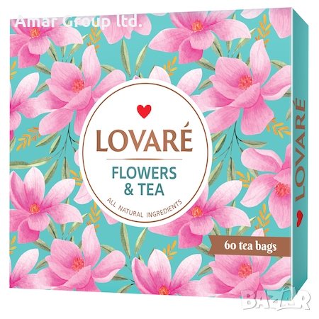 Чай Lovare Flowers & Tea, Черен и зелен, 12 вида х 5 броя, 102, 5 гр, снимка 1