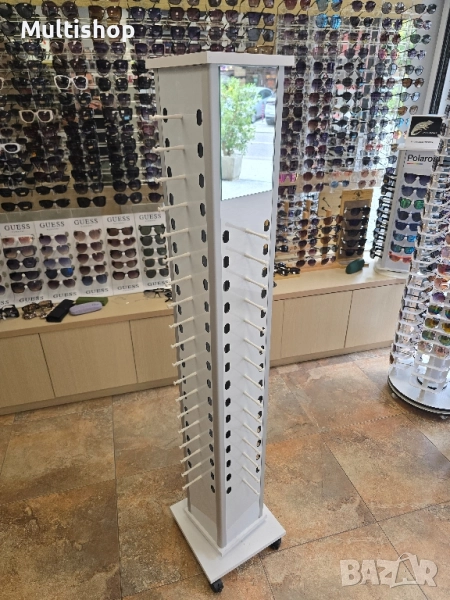 Стелаж за очила 72бр въртящ алуминиев корпус, снимка 1