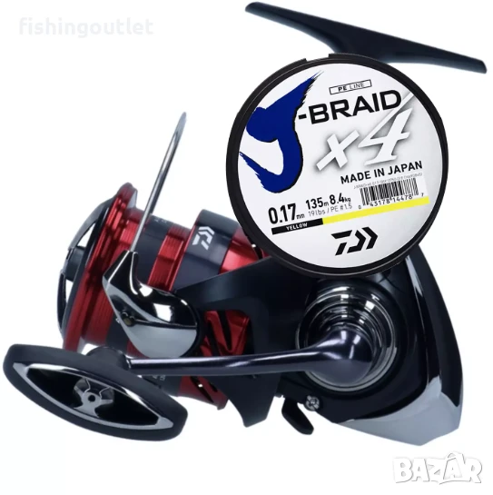 Макара за плувка и спининг Daiwa Ninja 23LT + плетено влакно Daiwa J Braid 0.17mm, снимка 1