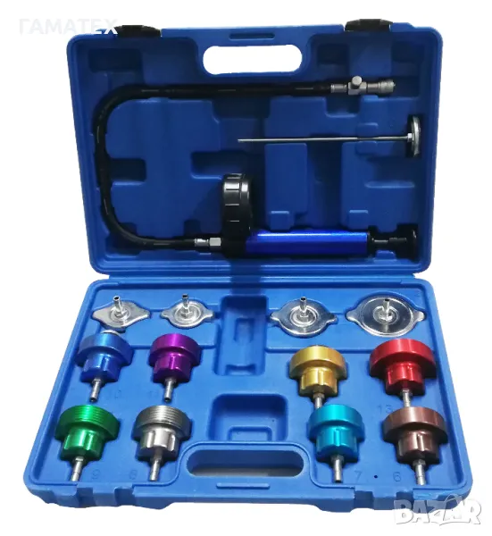  Комплект за измерване на налягането на охлаждащата течност 14 части, 50180 , снимка 1