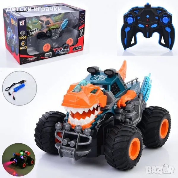Кола Джип Динозавър с пушек и дистанционно радиоуправляем, снимка 1