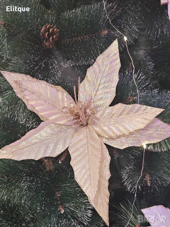 Коледна звезда декорация за елха, Christmas Elegance, снимка 1