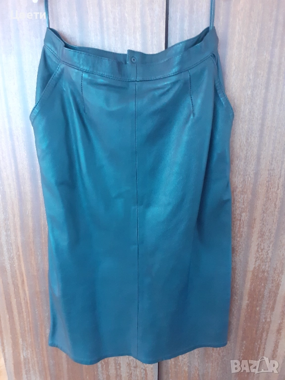 черна кожена пола, снимка 1