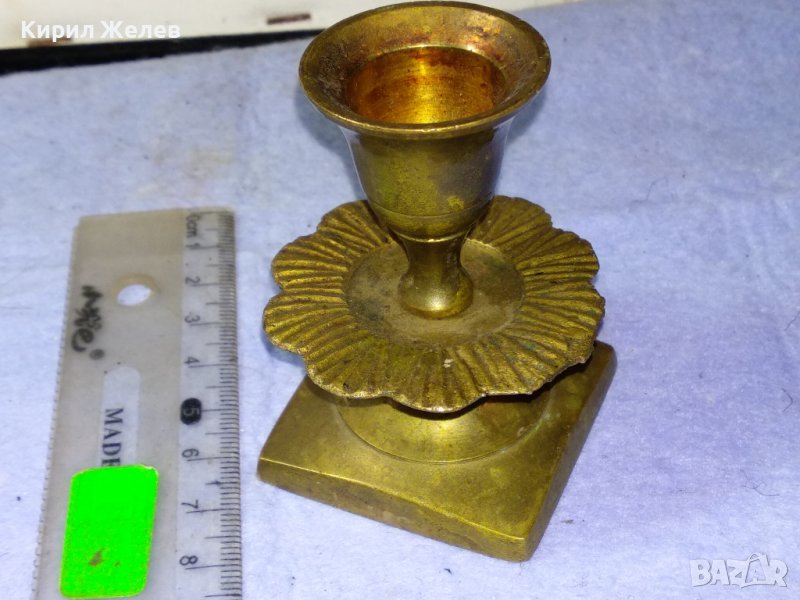 СТАР БРОНЗОВ СВЕЩНИК - ЦВЕТЕ За ДОМА ВИЛАТА РЕТРО ИНТЕРИОР КОЛЕКЦИЯ 42687, снимка 1