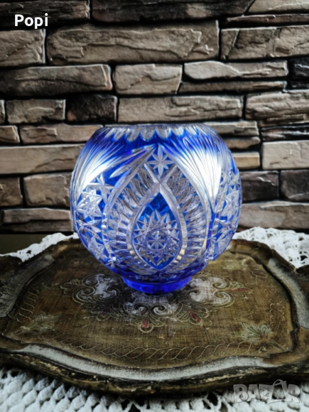 Ваза цветен кристал , снимка 1