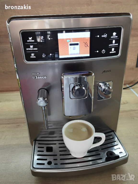 Saeco Xelsis inoks  - внос от Австрия ,  на малко продукти , пълен комплект и консумативи., снимка 1