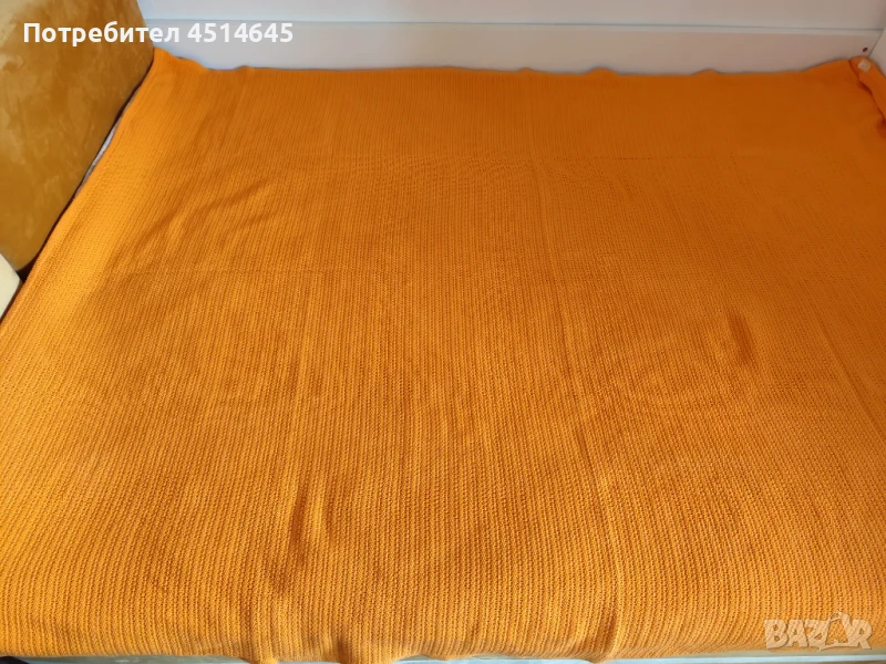 Кувертюра 200/160 памук цвят морков , снимка 1