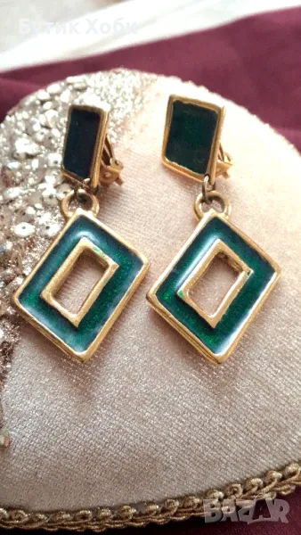 Винтидж обеци- клипси Alternances, Франция , снимка 1