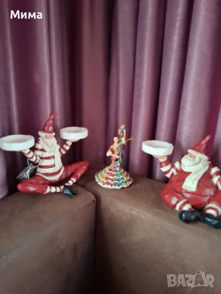 Комплект италянски коледни свещници, снимка 1
