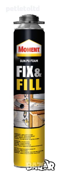 Пяна полиуретанова, пистолетна Moment Fix & Fill Gun PU Foam 700 мл , снимка 1