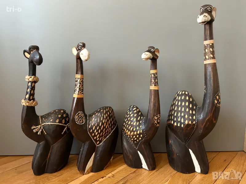 Дървени декорации статуетки Камили, снимка 1