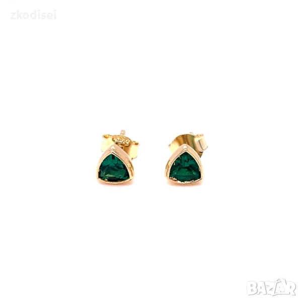 Златни обеци 0,89гр. 14кр. проба:585 модел:32117-1, снимка 1