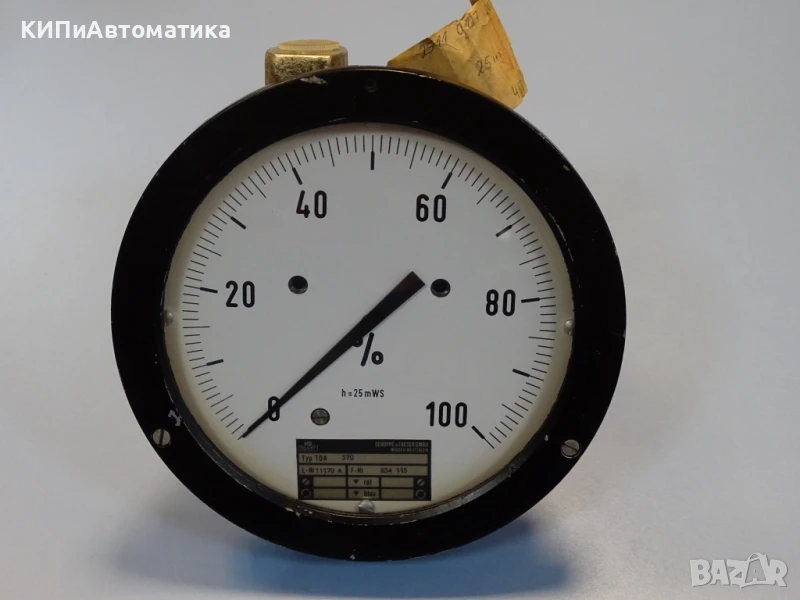 Диференциален манометър Schopper& Faeser Typ TDA 370 Barton-Zelle 224 h=25mWS, снимка 1