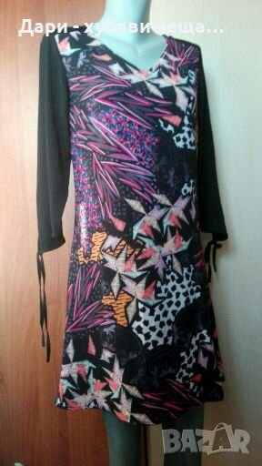 Стилна рокля със свободна кройка👗🍀М,M/L👗🍀арт.2046, снимка 1
