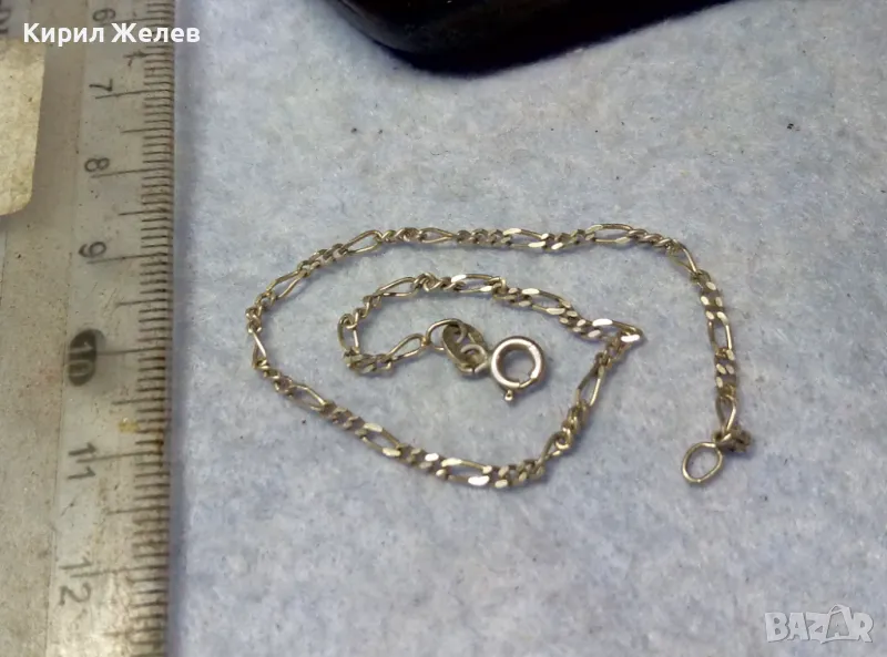 НЕЖНА СРЕБЪРНА ГРИВНА СРЕБРО 925 КЛАСИЧЕСКА КАРТИЕ ПЛЕТКА РЪЧНА БИЖУТЕРСКА ИЗРАБОТКА 28543, снимка 1