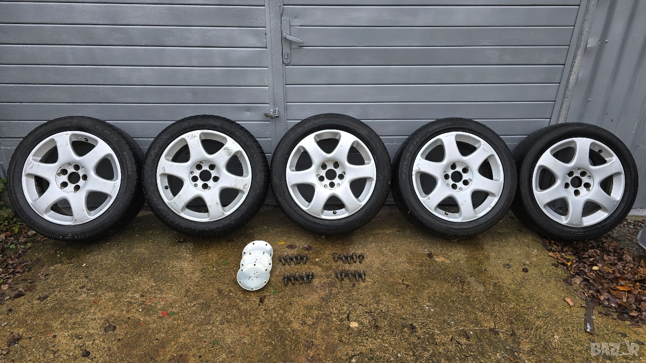 Peugeot / Citroen 5 броя джанти 17 цола 5х108 с болтове Пежо Ситроен, снимка 1