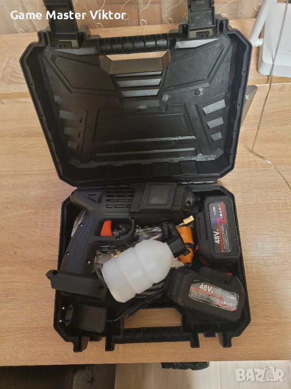 Безжична водоструйка 48V – комплект с 2 батерии, снимка 1