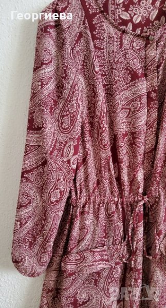 Тъмно червена рокля/ туника с пейсли принт, снимка 1