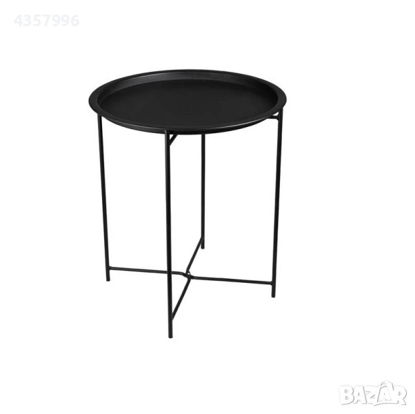 Помощна масичка, За тераса или градина, Метал, Черна , снимка 1