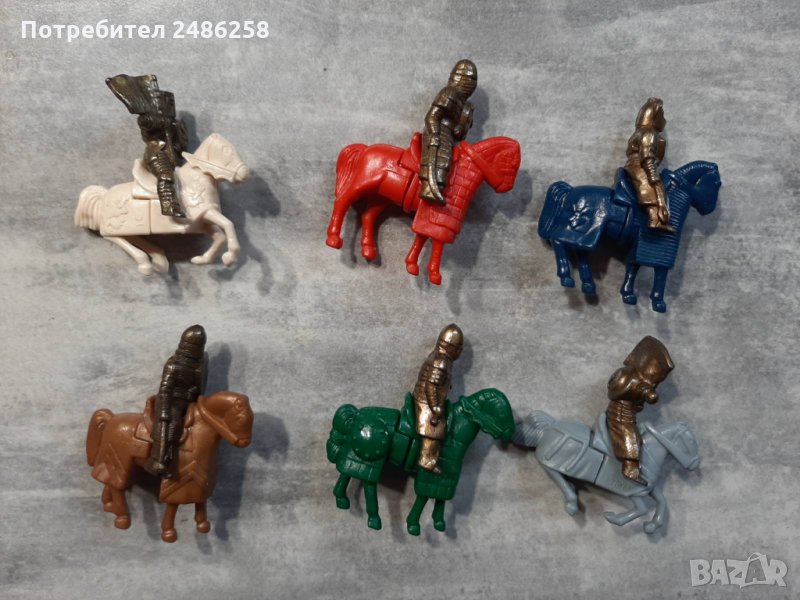 Метални фигурки - рицари конници от Киндер яйца, снимка 1