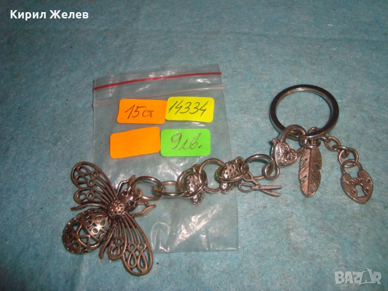 ПОСРЕБРЕН АРТ КЛЮЧОДЪРЖАТЕЛ ПЛЕЛА ВИСУЛКИ МНОГО КРАСИВ и ОРИГИНАЛЕН МОДЕЛ 14334, снимка 1