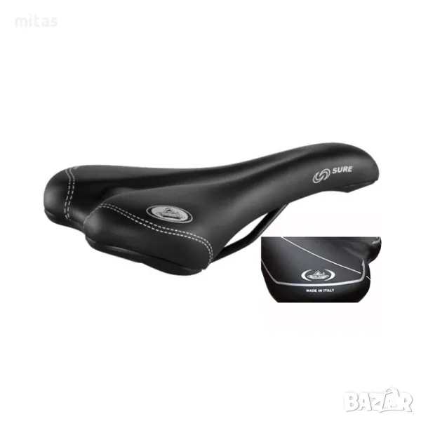 Седалка за велосипед Selle Monte Grappa Sure, Черна, Made in ITALY, снимка 1