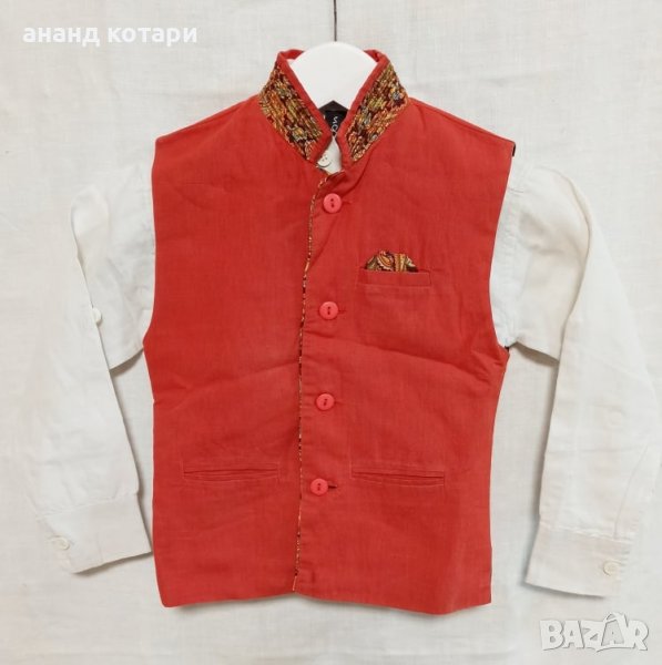 Официална индийска риза с жилетка за момченце, снимка 1