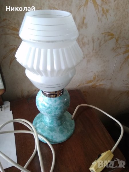 Порцеланова старинна лампа, снимка 1