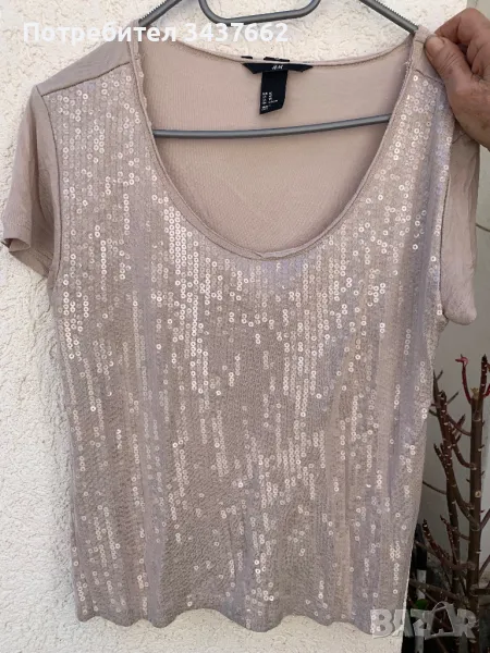 Тениска с пайети , снимка 1