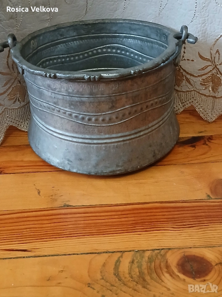 Стар ретро бъкърен котел , снимка 1