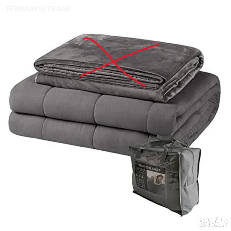 Тежко одеало / Утежнено одеяло без калъф 150 x 200 cm сив / 11 кг, 65 лв, снимка 1