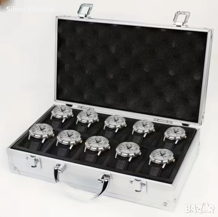 Алуминиев куфар за 10 часовника, размери 30 см./17 см./7,5 см. , снимка 1