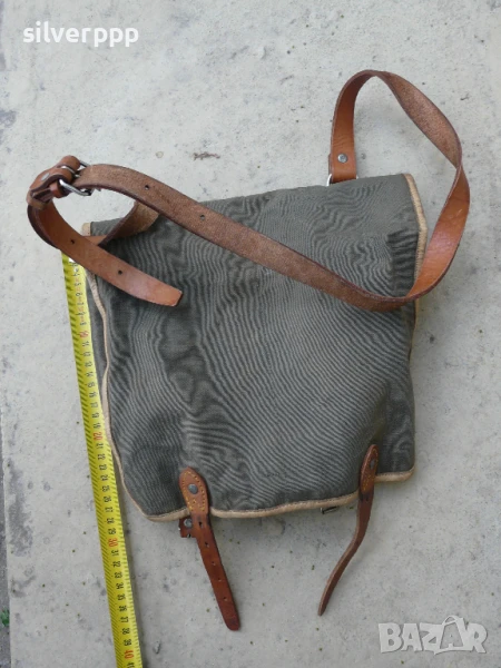 Българска презраменна брезентова чанта , снимка 1