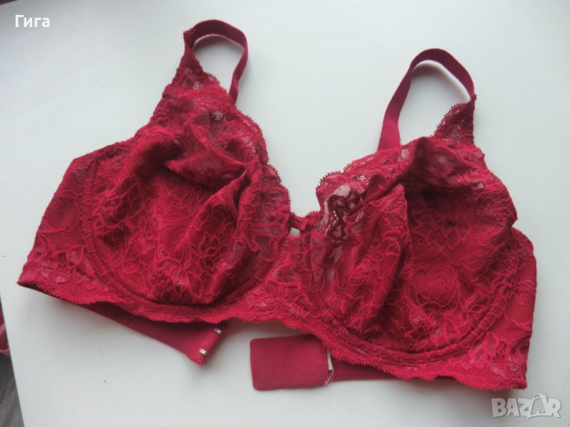Вишнев дантелен сутиен 90G, снимка 1