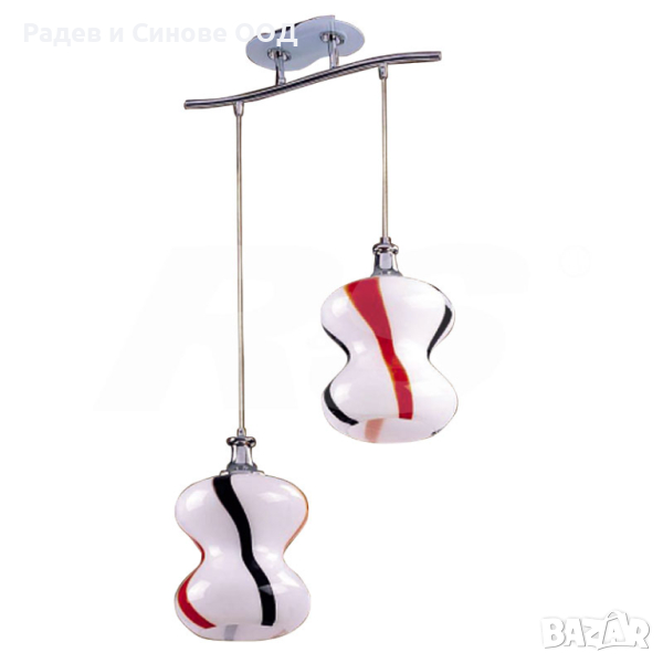 Полилей RS 91589 CR-2H BK+RD 2XE27 (313102), снимка 1