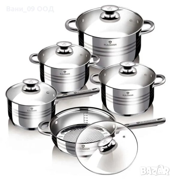 Сет висококачествени петслойни тенджери и тигани , снимка 1