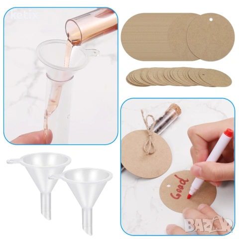 25 епруветки с коркови тапи,декорация, снимка 3 - Други - 53523527