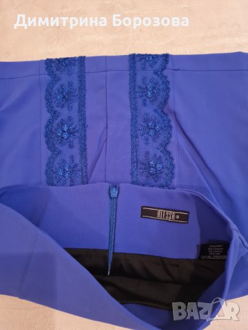 Дамска поличка Алеса, офис стайл с допълнителна бродерия. Изчерпана на сайта, снимка 5 - Поли - 43930454