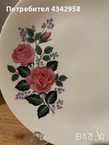 J. Kronester .Bavaria. 1950-1969г. Порцеланова чиния., снимка 2 - Антикварни и старинни предмети - 50608398