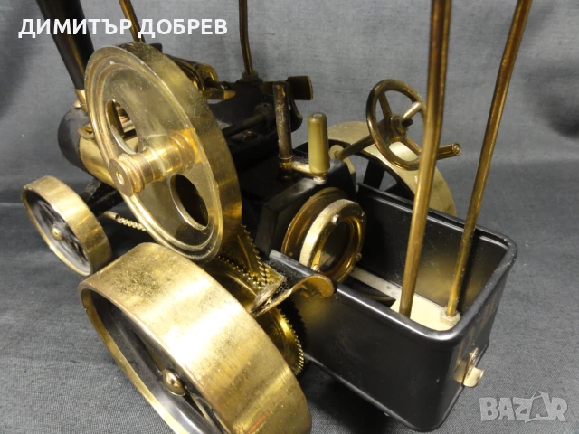 СТАРА РЕТРО МЕТАЛНА ИГРАЧКА ДЕЙСТВАЩА ПАРНА МАШИНА WILESCO TRAKTOR W.GERMANY, снимка 9 - Антикварни и старинни предмети - 51168146