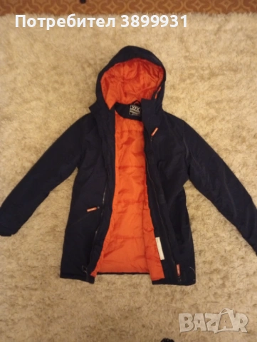 Тъмносиньо Зимно яке, стилно и топлещо, снимка 2 - Якета - 53343452