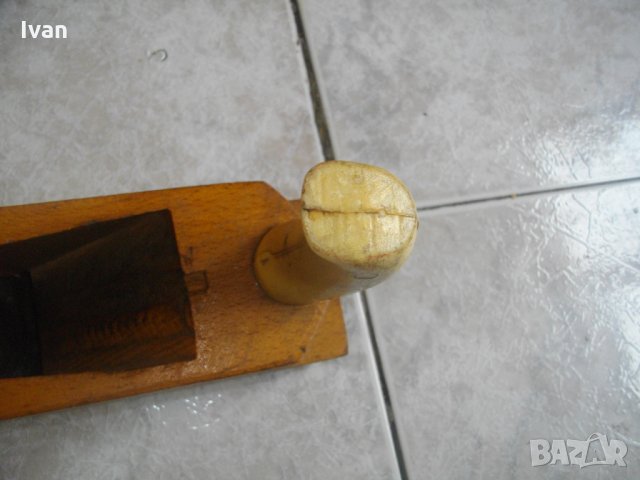 Ретро-Руско Ръчно Ренде-48мм-Буков корпус с Кокалена Дръжка-Ретро Качество-Отлично-Голямо, снимка 8 - Други инструменти - 33260051