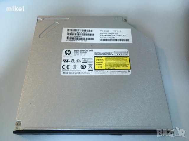 HP ~ DVD/CD Rewritable Drive HP Part # 762432-800 Model DU-8A6SH-JBS, снимка 2 - Други - 33182721