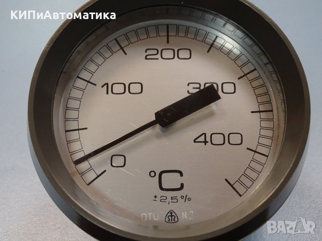 биметален термометър DTU N2 ф100mm, 0/+400°C, L-100mm, снимка 6 - Резервни части за машини - 37106998