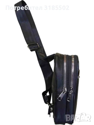 Стилна мъжка чанта от естествена к, снимка 5 - Чанти - 51220625