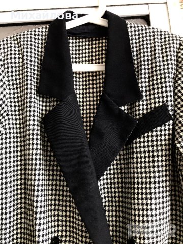 Дамско сако пепит, снимка 4 - Сака - 43295311