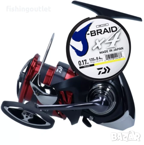 Макара за плувка и спининг Daiwa Ninja 23LT + плетено влакно Daiwa J Braid 0.17mm