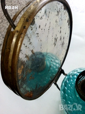 Стара газена лампа, снимка 4 - Антикварни и старинни предмети - 53431425