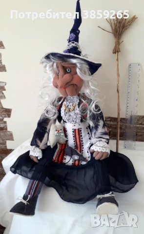 Кукла БАБА ЯГА. Ръчно изработена., снимка 9 - Кукли - 52399423