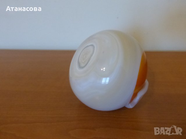 Рядка стъклена Ябълка Мурано 1970 г 1, снимка 6 - Декорация за дома - 43563635